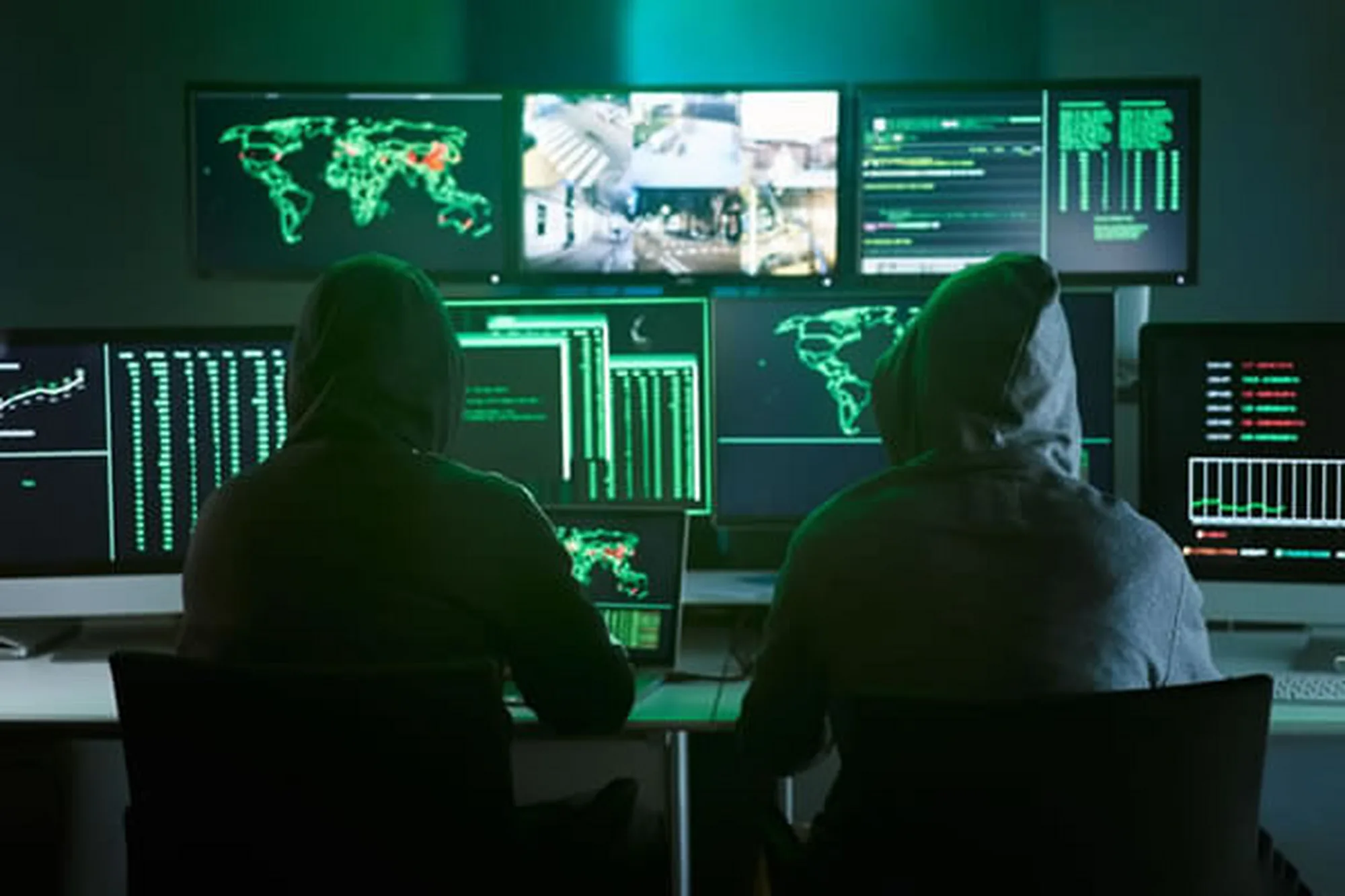 Office workspace representing a corporate environment exposed to espionage risk